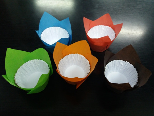 Casquete Pirotin Para Muffins Con Tulipa Pack X 24