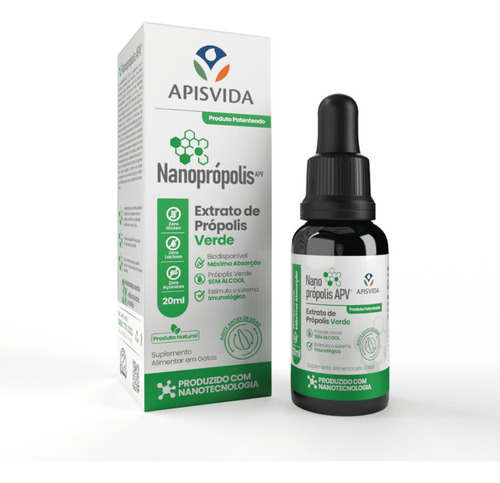 Apis Vida Nanoprópolis Apv® Extrato De Própolis Verde 20ml