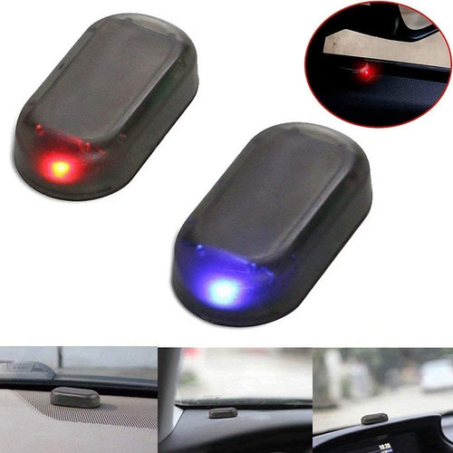 Paquete De 2 Luces De Alarma Solar Led Intermitente Para Aut