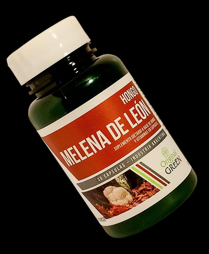 Melena De León Hongo Original Green 30caps Sin Sabor