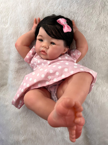 Boneca Bebê Reborn Linda E Realista Com Enxoval Completo
