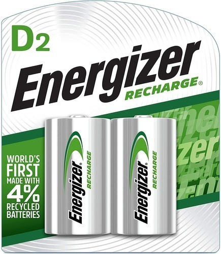 Pack 6 Pilas Recargables Energizer Tipo D 2500mah