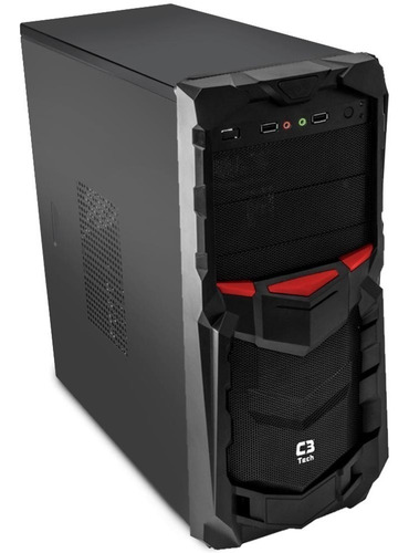 Gabinete Gamer C3tech 3 Baias Preto Sem Fonte Mt-g50bk