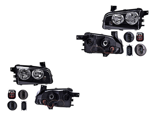 2) Faros Delanteros Depo Charger Dodge 2006-2008