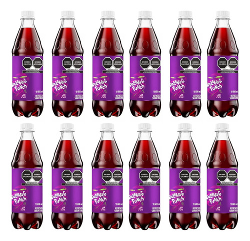 12 Refrescos Delaware Punch Uva 600ml C/u