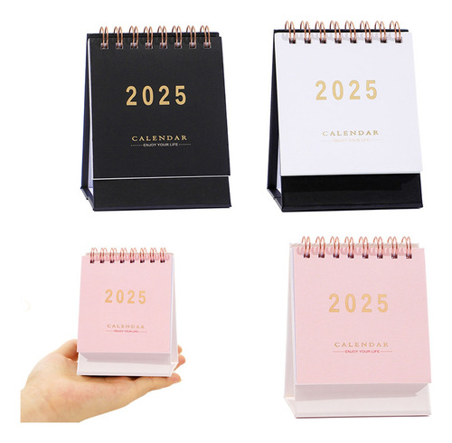 3pc Mini Calendario 2025 Con Encuadernación De Doble Bobina