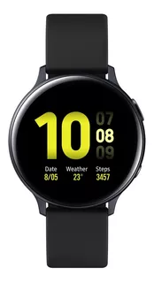 Samsung Galaxy Watch Active2 (Bluetooth) 1.4" caixa 44mm de alumínio aqua black, pulseira aqua black e o arco aqua black SM-R820