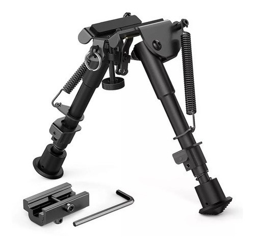 Imagem 1 de 6 de Bipé BiPod Metal Retrátil Tático Sniper C/ Adap De Trilho