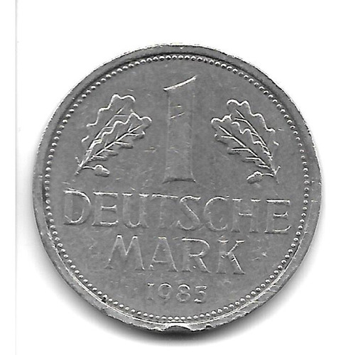 Alemania Federal Moneda De 1 Marco Año 1985 G Km 110 - Xf