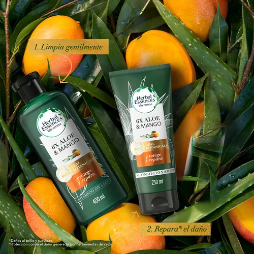 Shampoo + Acondicionador Herbal Essences Aloe Y Mango Repara