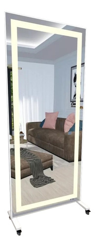 Espelho Grande Móvel P/ Quarto Pequeno Luz Led Corpo Inteiro