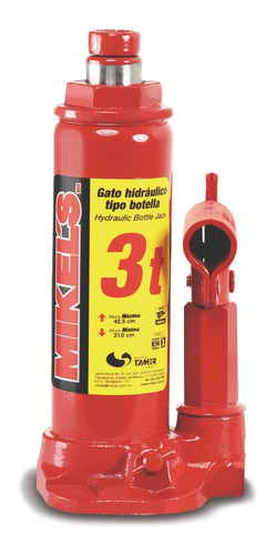 Gato Hidr Con Tornillo Extensión Capacidad 3 Ton Mikel's