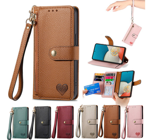 . Funda De Piel Tipo Cartera For Teléfono Oneplus Nord .