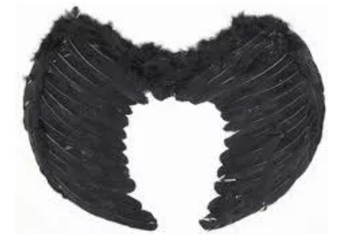 Alas De Plumas Negras40 Cm X 60 Cm. Cotillon Chirimbolos