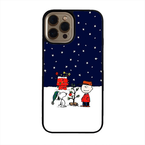 Funda Celular Navidad Navideña Snoopy Dog Nieve Estrellas