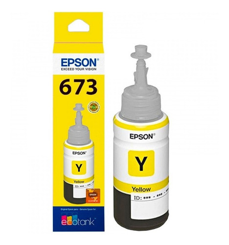 Botella Tinta Epson Original T673420 Amarillo L800 L1800 805