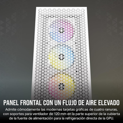 Gabinete Gamer Atx Corsair 3000d Rgb Airflow 3 Fanes Ar120