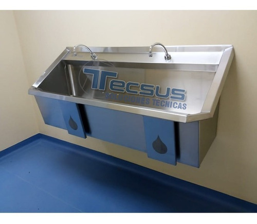 Imagen 2 de 2 de Lavabo Quirurgico De Dos Servicios - Norma Internacional