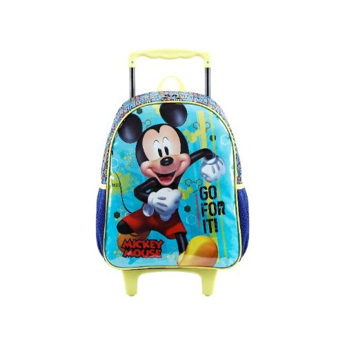 Mochila Rodinha M Escolar Infantil Mickey Mouse Disney