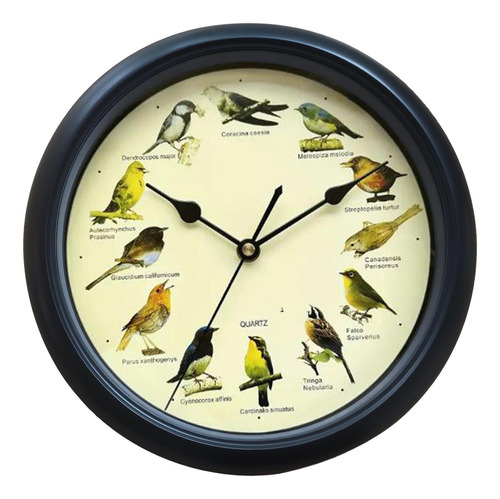 Reloj De Pared Colgante Con Diseño De Pájaro Negro 32cm