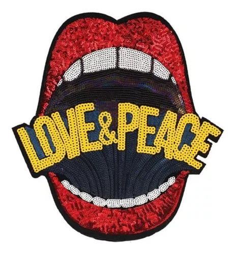 Aplique Love  & Peace ( Coser )