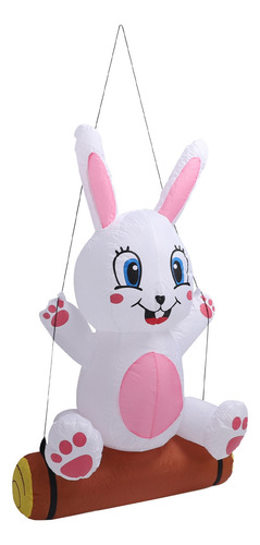 Decoración Inflable Con Diseño De Conejo De Pascua, Led, 3,9
