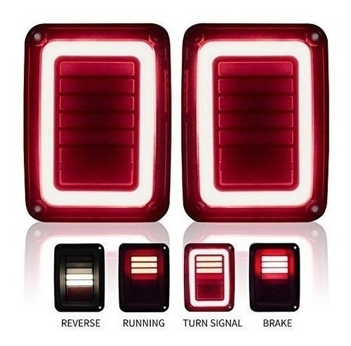 Imagen 1 de 8 de Luces Traseras De Jeep Wrangler Jk Led Mejoradas Ahumadas...