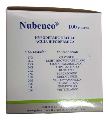 Imagen 2 de 3 de Aguja Hipodermica 23 G X 1 Nubenco
