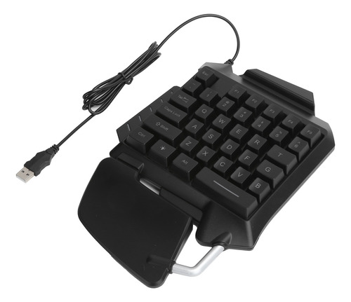 Teclado De Uma Mão Usb Portátil De 35 Teclas Com Fio