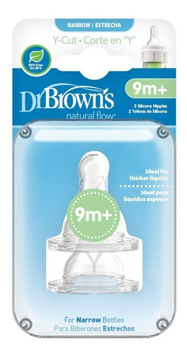 Dr Brown's 2 Tetinas Cuello Estándar 9m+ Cereal Corte En Y