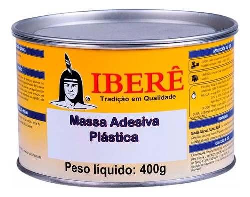 Massa Plastica 400gr Cinza C/ Catalizador - Iberê