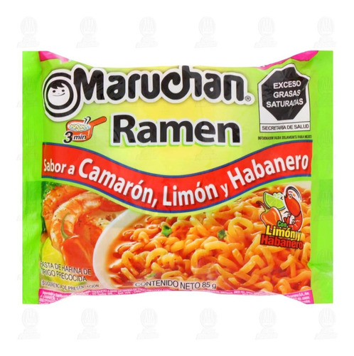 Maruchan Ramen Sabor Camaron Limón Y Habanero 85gr 24piezas