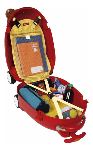 Malinha Escolar Urso C/caixa De Som, Microfone, Usb Play Mus Cor Vermelho
