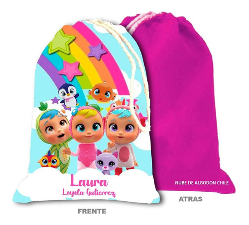 Bolsa Colación Jardín Infantil Bebes Llorones Personalizada