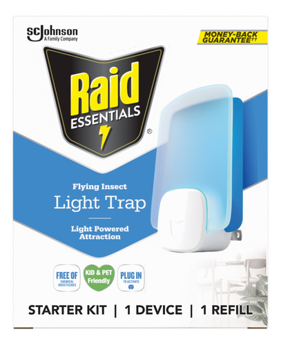 Raid Kit Básico De Trampa Con Luz Para Insectos Voladores