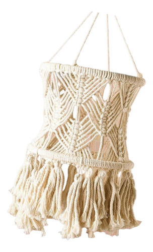 Macrame Lamp Shade Bohemian Hanging Light Cover Estilo B