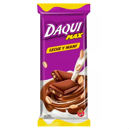 Daqui Max Daqui chocolate con maní sin TACC caja 120 g pack x 40