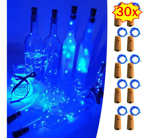 Luces Para Botellas, Tiras De Corcho Led, 2 M, 30 Unidades