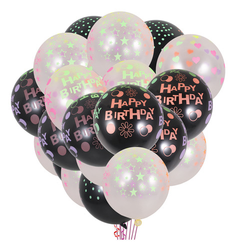 Decoraciones De Globos Fluorescentes Transparentes, 100 Unid