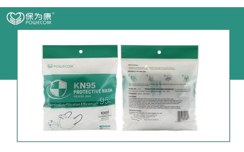 Imagen 6 de 9 de Powecom Cubrebocas 50 Piezas Kn95 Original Certificado Nyce