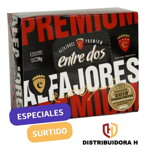 Alfajor Premium Entre Dos - Caja X12 Ud. Surti. Especialidad