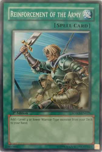 Yugioh! Reinforcement Of The Army Sdws-en025 1st Edition