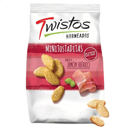 Twistos Jamon Tostaditas Snack Salado Pack X10