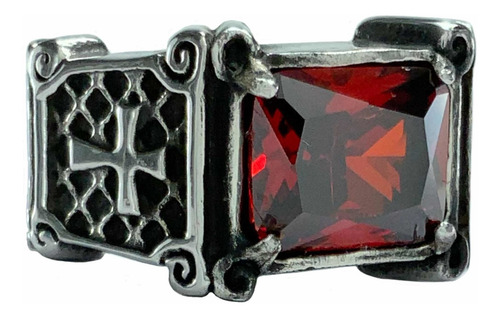 Imagen 2 de 6 de Anillo Caballero Noble Medieval Acero Inoxidable Hombre