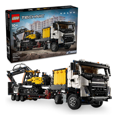 Caminhão Lego Technic Fmx e escavadeira elétrica Volvo 42175