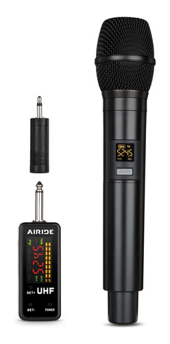 Airide Microfono Inalambrico Uhf Portatil Microfonde Pa