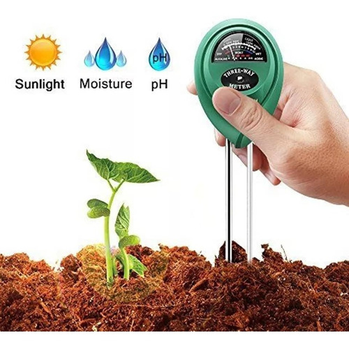 Imagen 2 de 4 de Medidor 3en1 Para Suelo, Ph, Humedad Y Luz Hidroponia