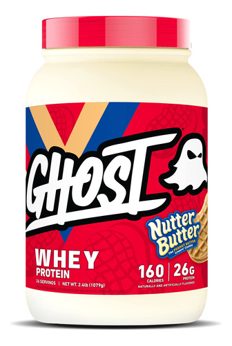 Ghost Whey Protena En Polvo, Mantequilla De Nuez, 2 Libras,