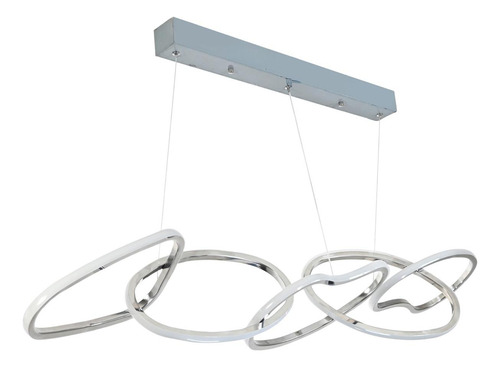 Lampara Colgante, Aros Sujetados En Forma Horizontal.