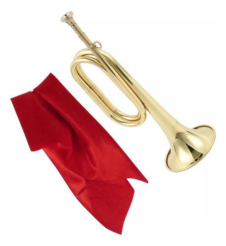 ( Buzina De Cavalaria Bb Bugle Yellow Brass De 31,5 Cm Para